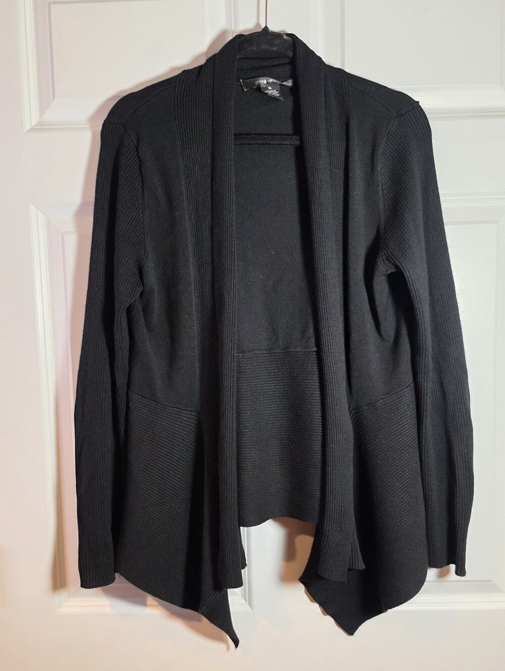 89th & Madison Black Open-Front Women’s Sweater Cardigan XL
